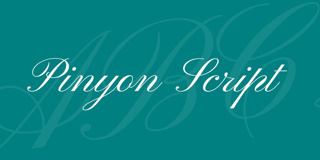 Example font Pinyon Script #1
