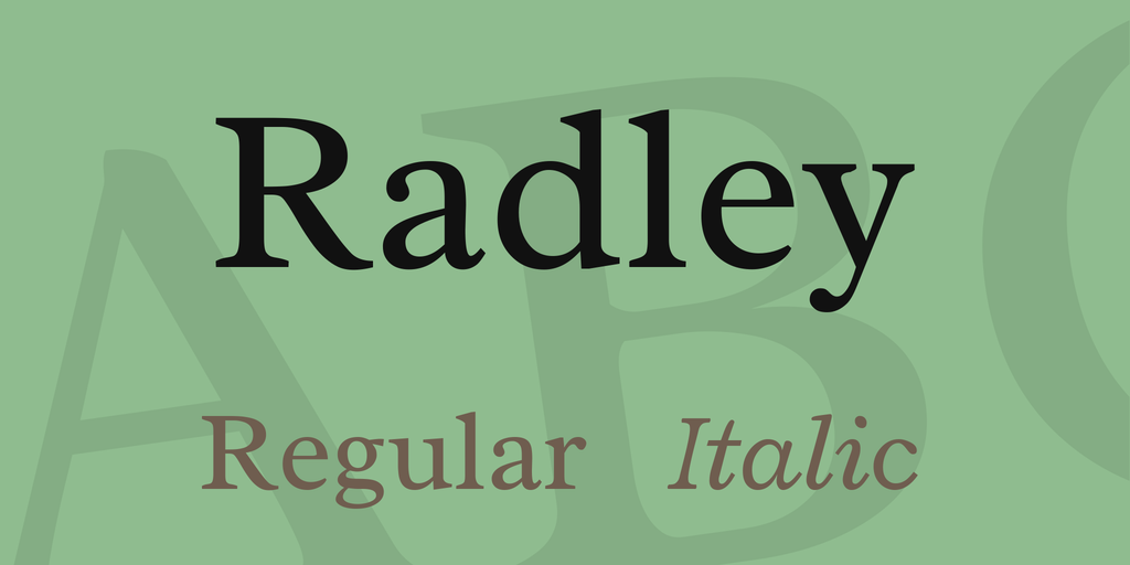 Example font Radley #1