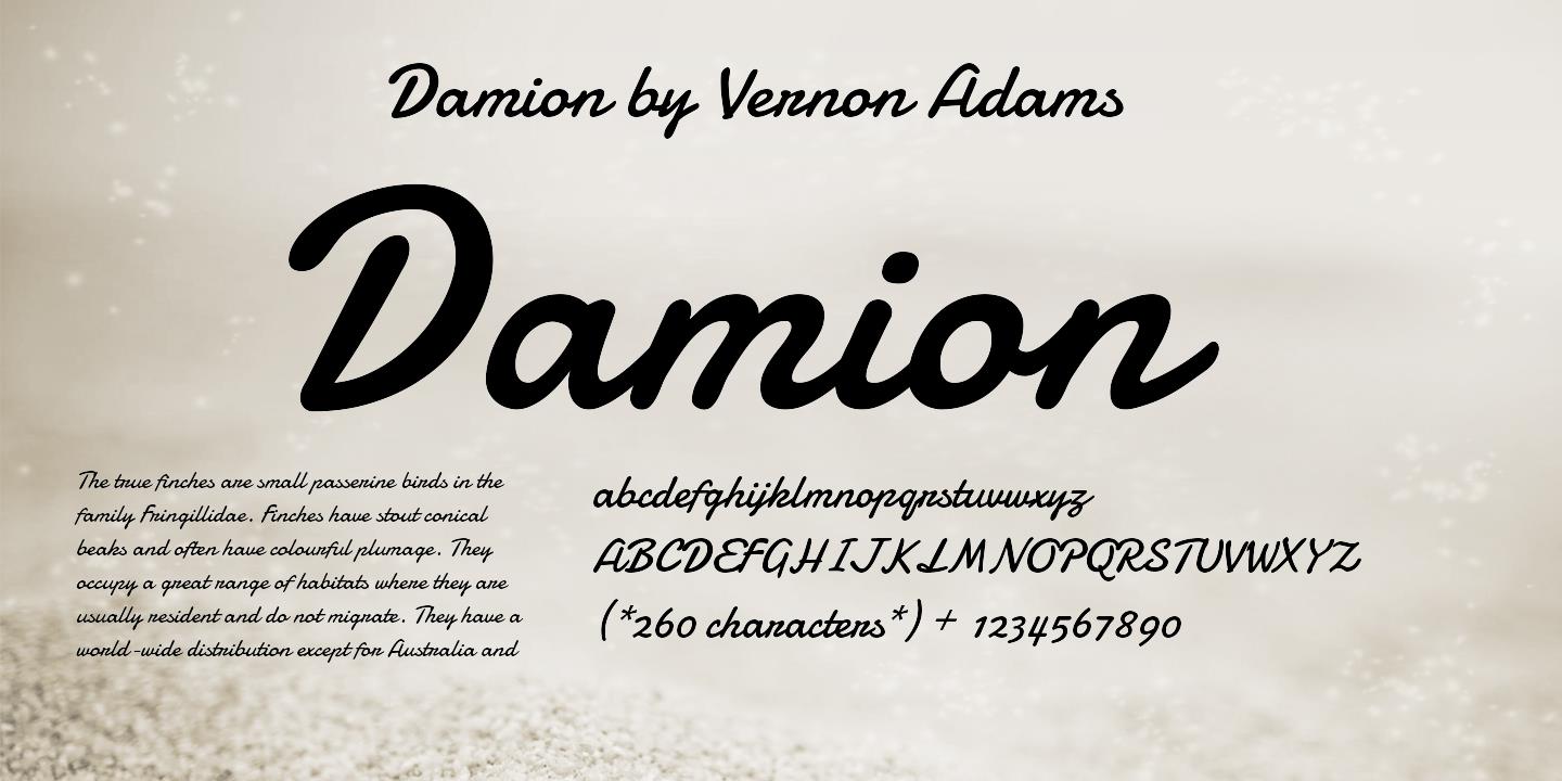 Example font Damion #1