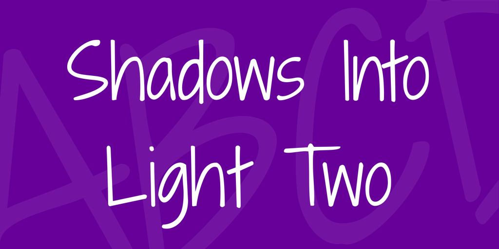 Example font Shadows Into Light Two #1