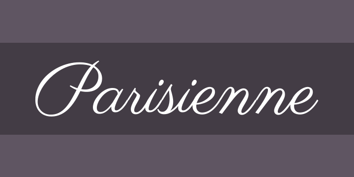 Example font Parisienne #1