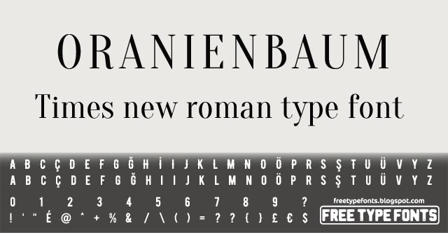 Example font Oranienbaum #1