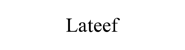Example font Lateef #1