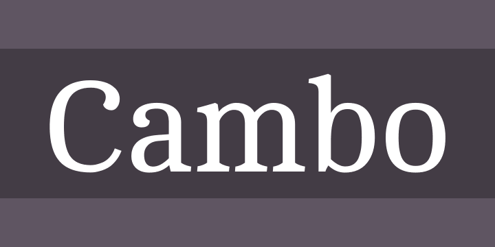 Example font Cambo #1