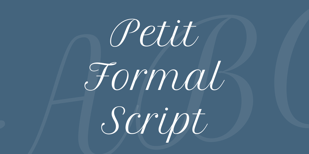 Example font Petit Formal Script #1