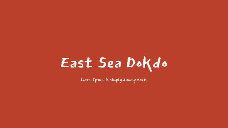Example font East Sea Dokdo #1
