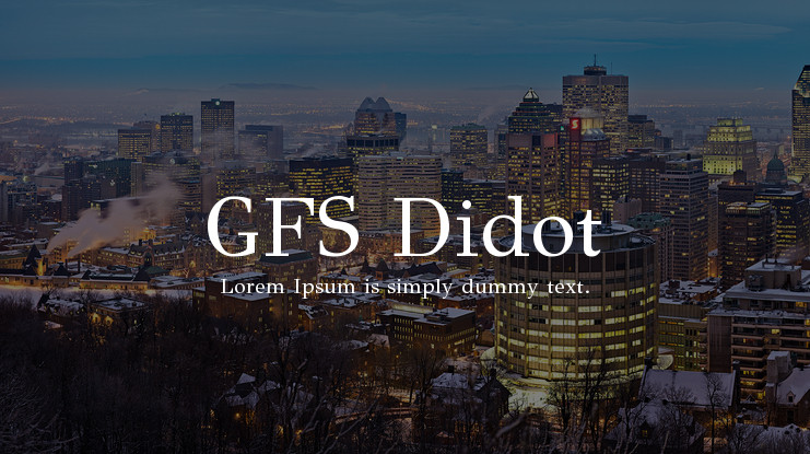 Example font GFS Didot #1