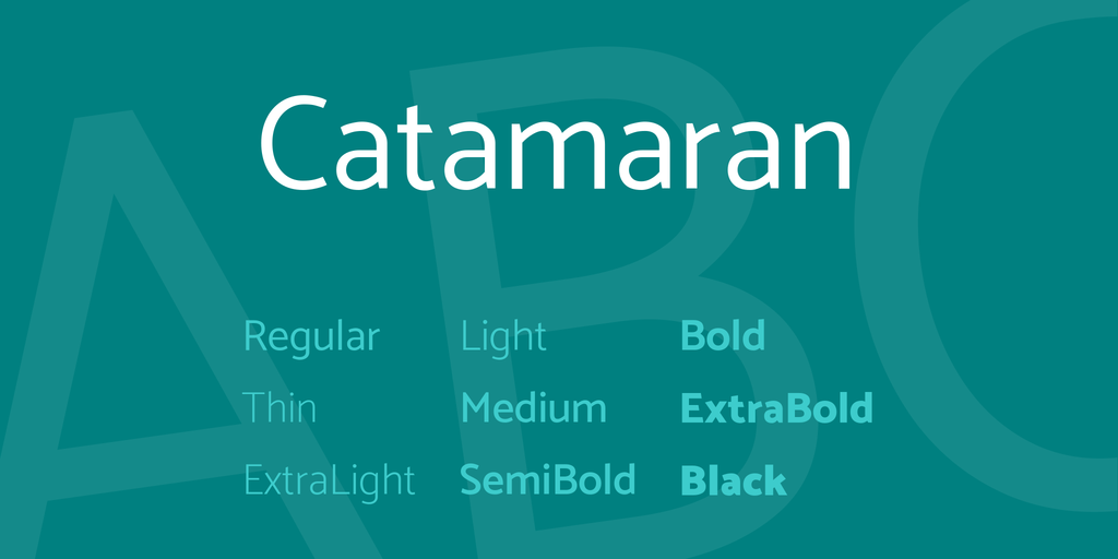 Example font Catamaran #1