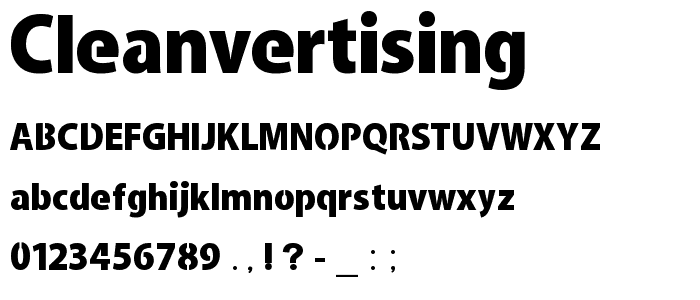 Example font Cleanvertising #1