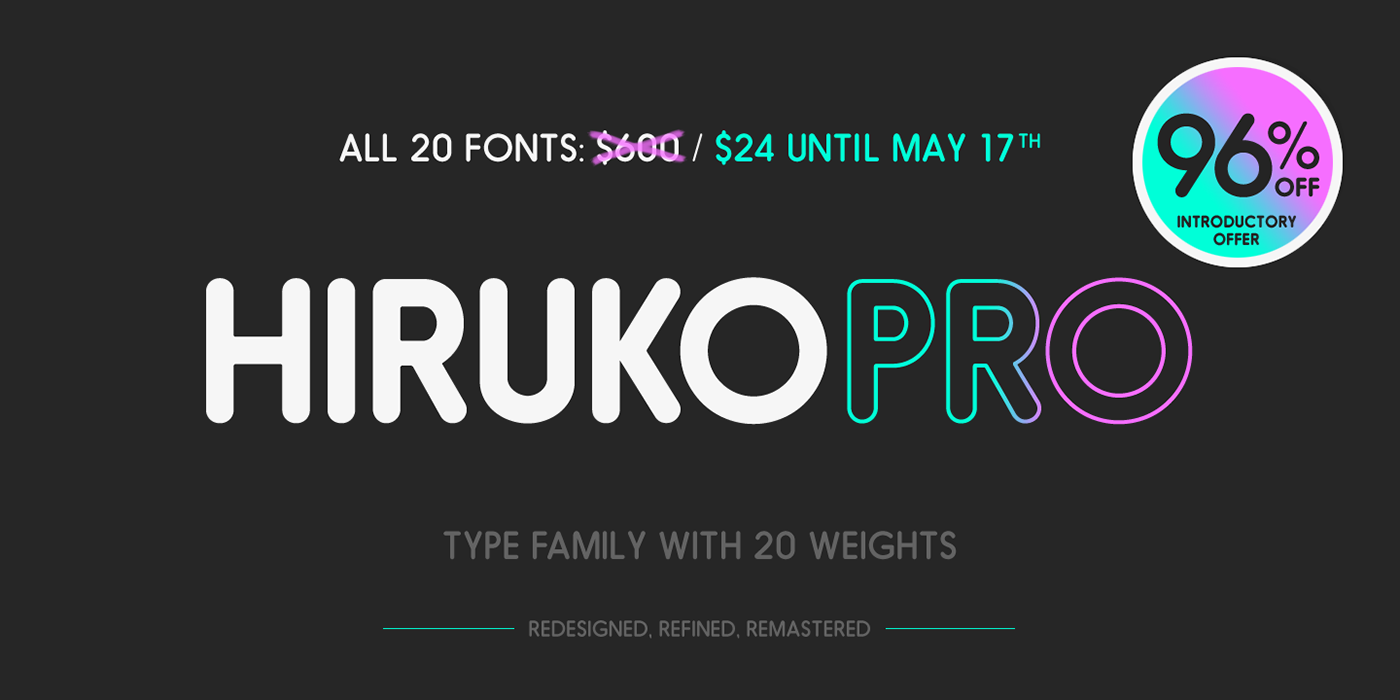 Hiruko Pro Font