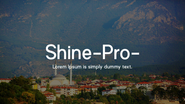 Example font Shine Pro #1