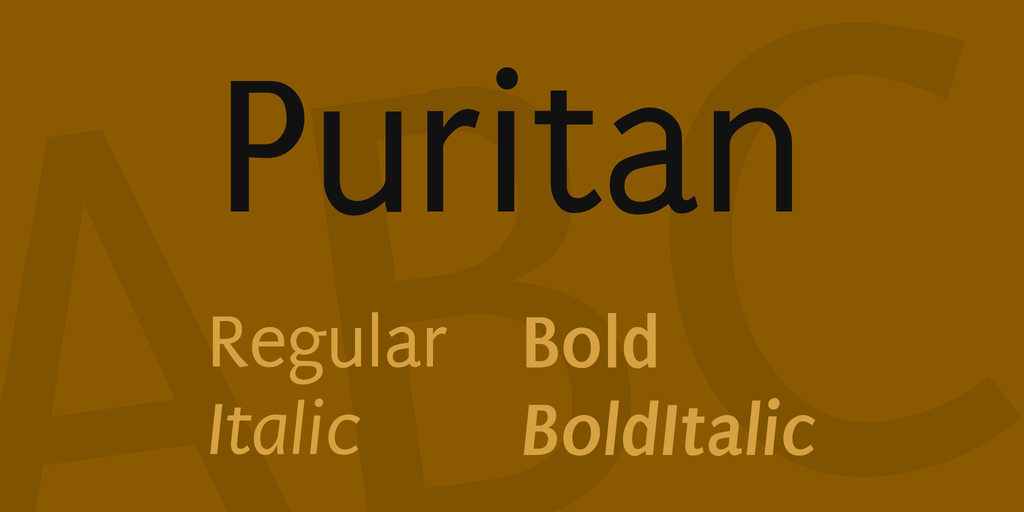 Example font Puritan #1