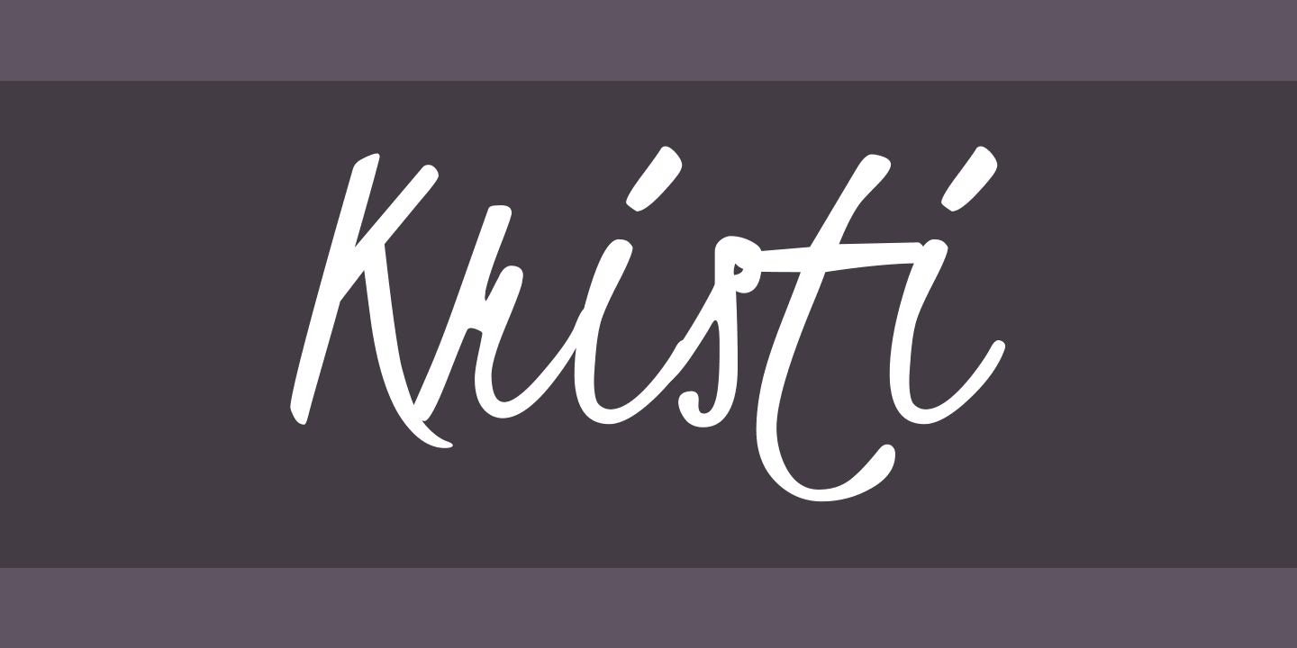 Example font Kristi #1