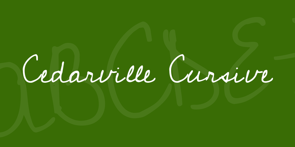 Example font Cedarville Cursive #1