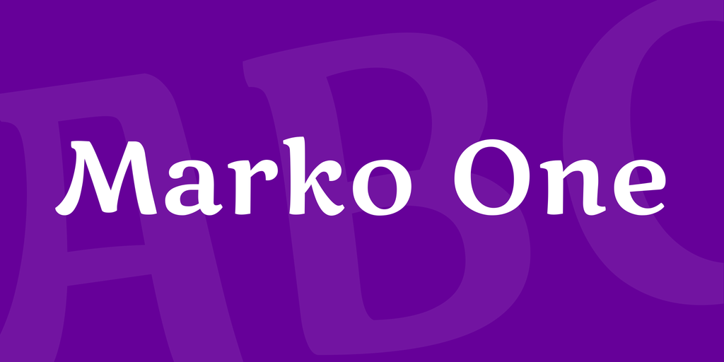 Example font Marko One #1
