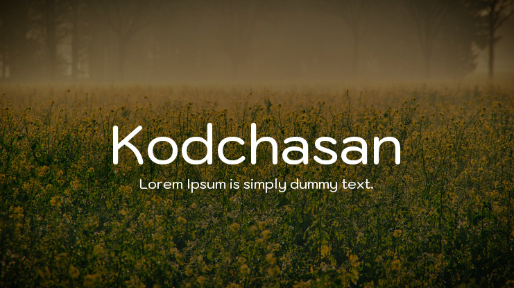 Example font Kodchasan #1