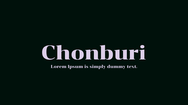 Chonburi Font