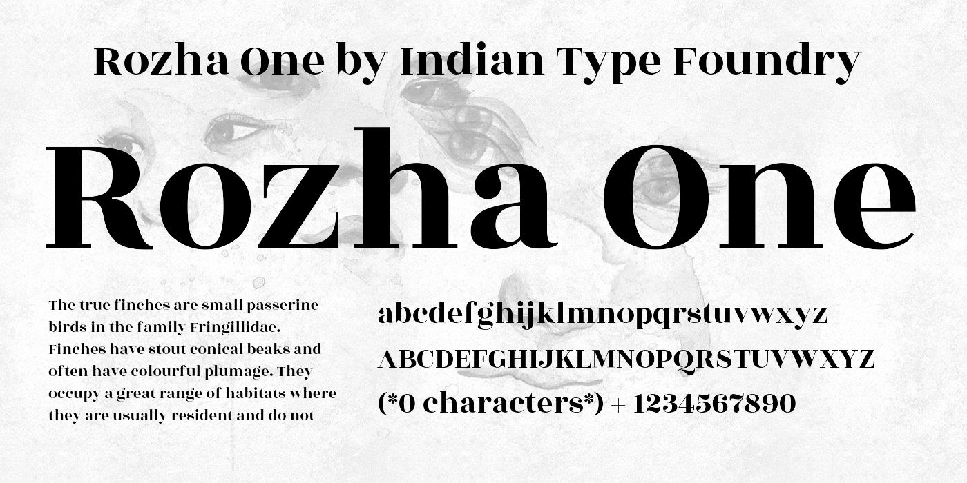 Example font Rozha One #1