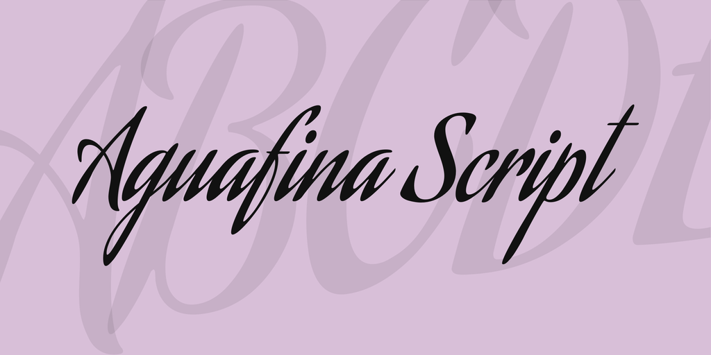 Example font Aguafina Script #1