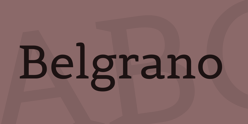 Example font Belgrano #1