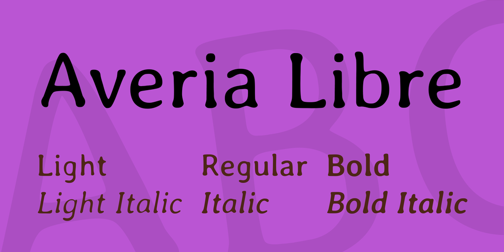 Example font Averia Libre #1