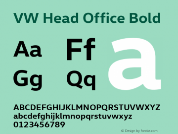 VW Head Office Font