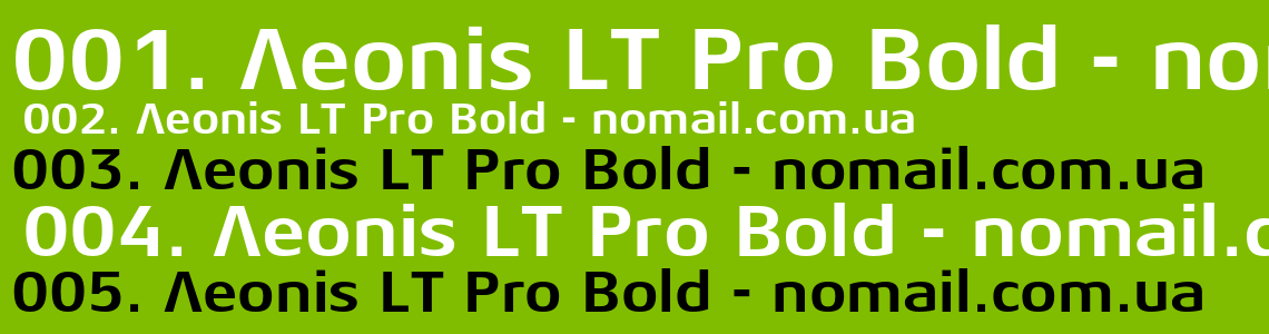 Example font Aeonis LT Pro #1