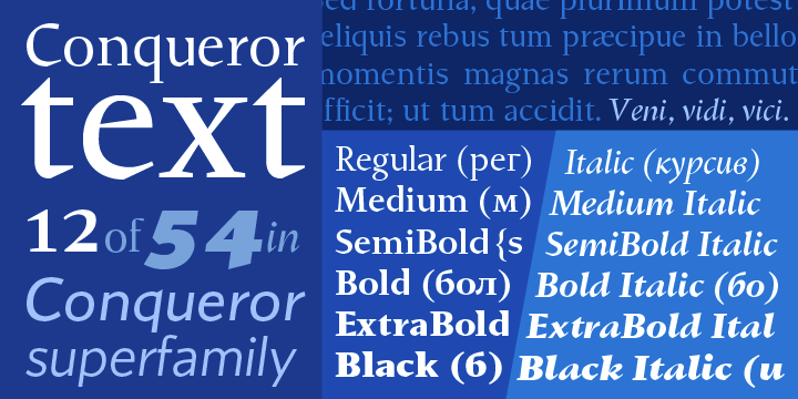 Example font Conqueror  Text #1
