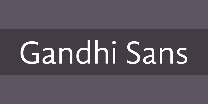 Example font Gandhi Sans #1