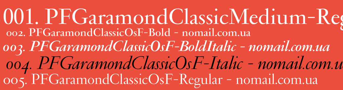 PF Garamond Classic Font