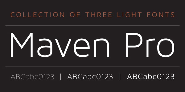 Example font Maven Pro #1