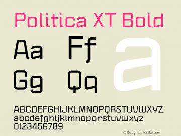 Example font Politica XT #1