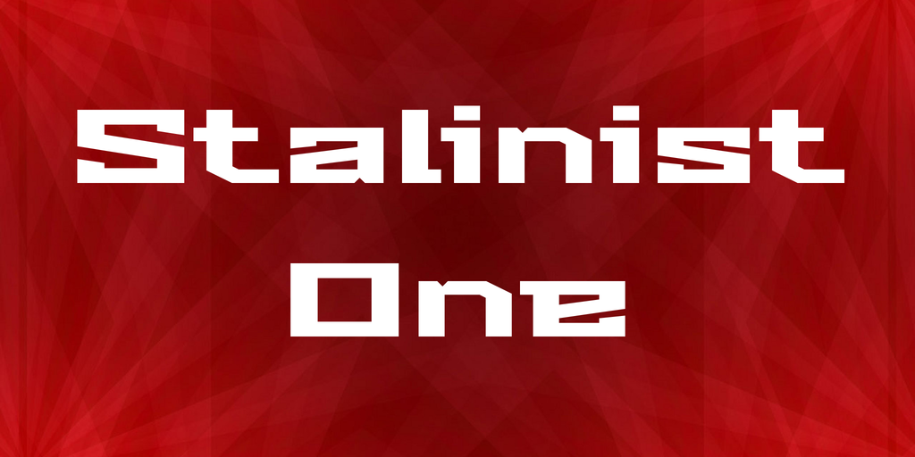 Stalinist One Font
