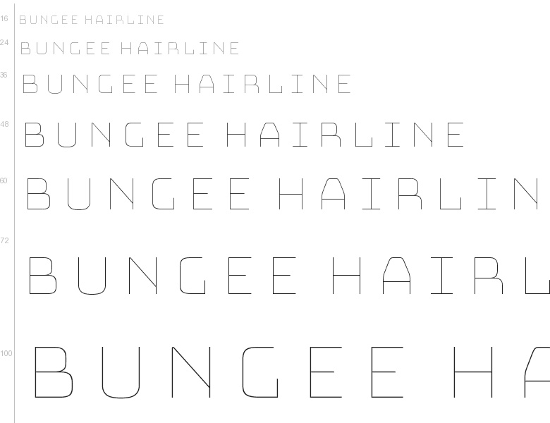 Bungee Hairline Font