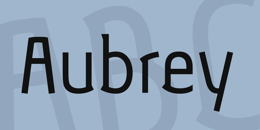 Example font Aubrey #1
