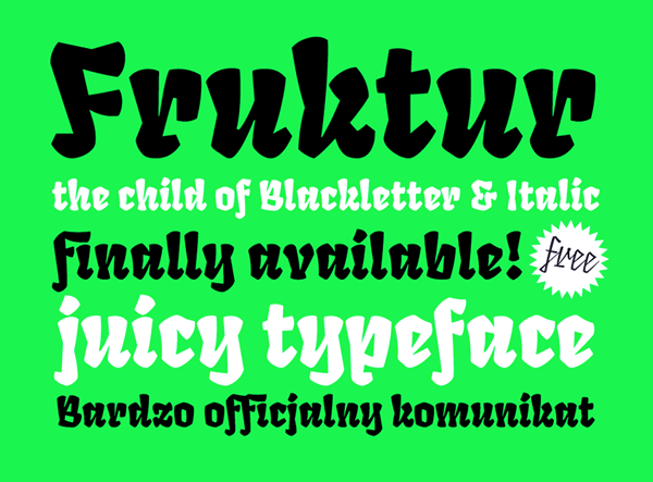 Example font Fruktur #1