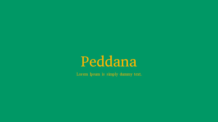 Example font Peddana #1
