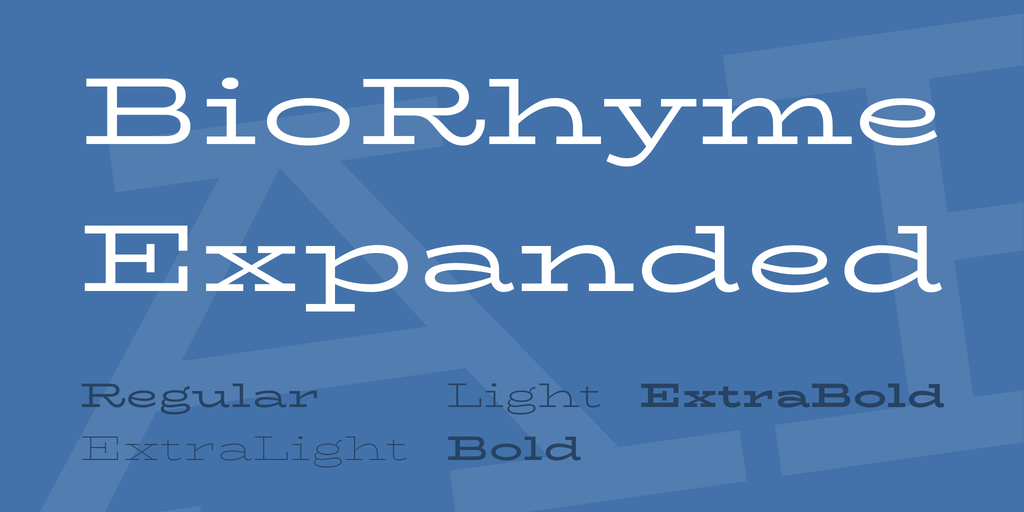 Example font BioRhyme Expanded #1