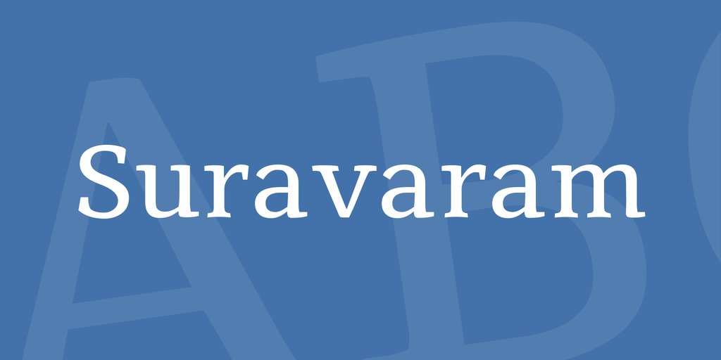 Example font Suravaram #1