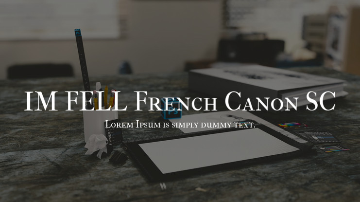 Example font IM FELL French Canon SC #1