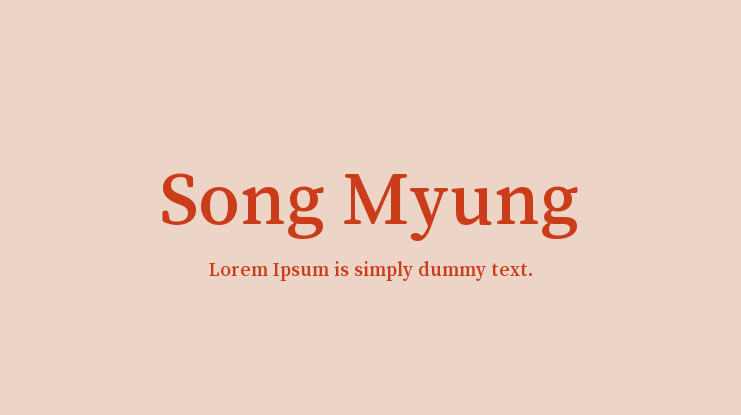 Example font Song Myung #1