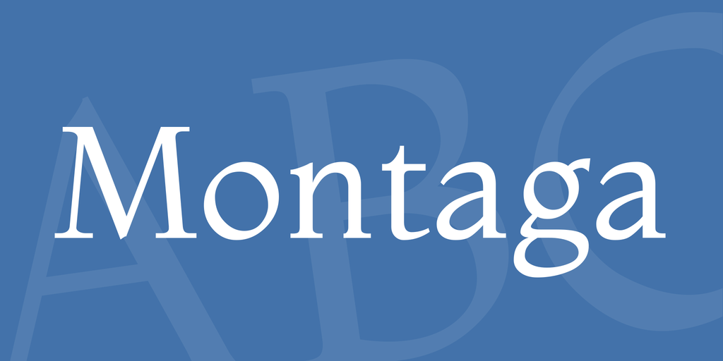 Example font Montaga #1