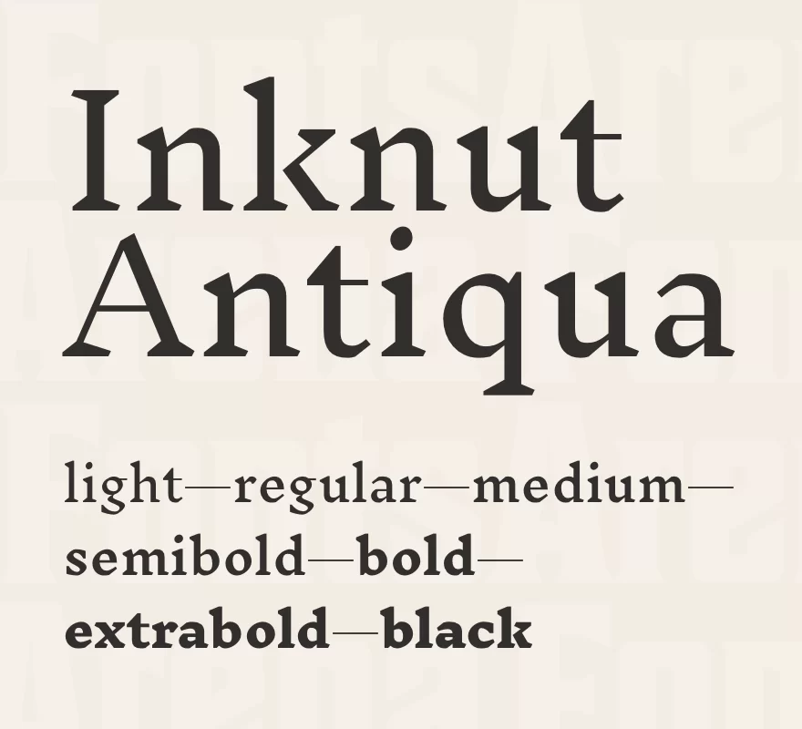 Example font Inknut Antiqua #1