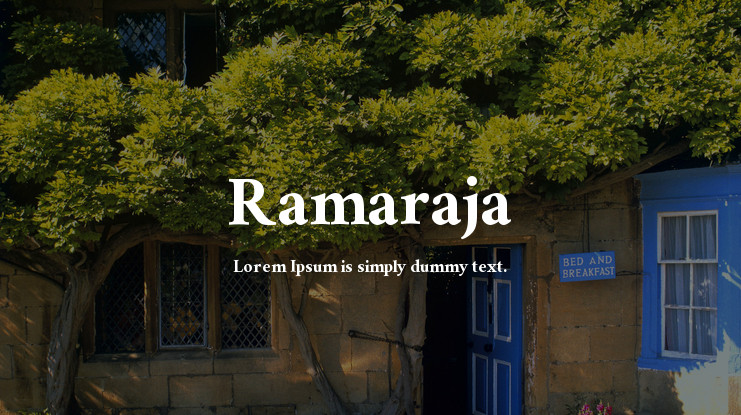 Example font Ramaraja #1