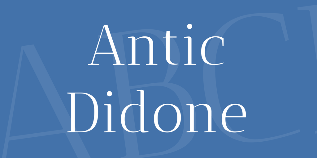 Example font Antic Didone #1