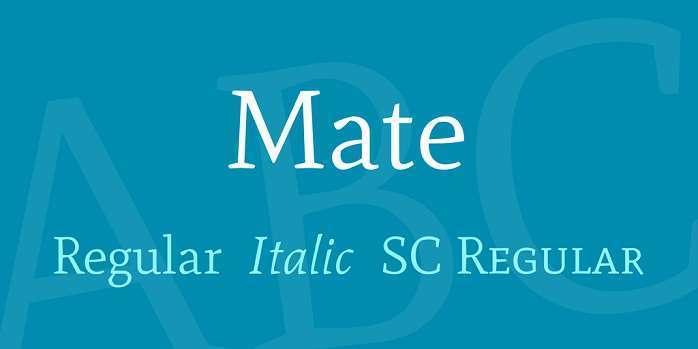 Example font Mate SC #1