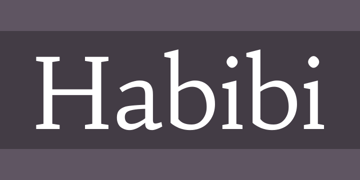 Example font Habibi #1