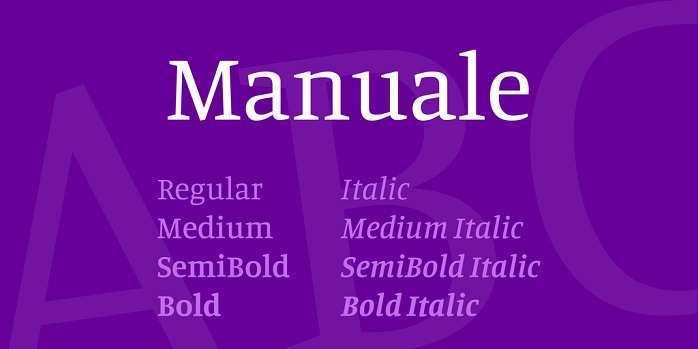 Example font Manuale #1