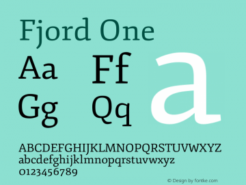 Example font Fjord One #1