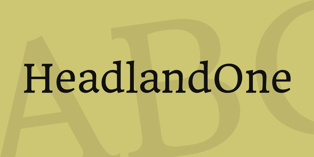 Example font Headland One #1
